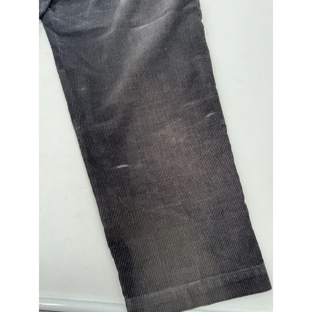 Vintage L.L. Bean Corduroy Pants Womens‎ Size 12 P Petite Black Distressed 90s